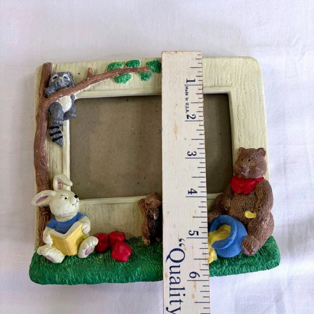 Vintage Burnes of Boston Woodland Animal Frame Bear Bunny Squirrel Nursery Gift‎